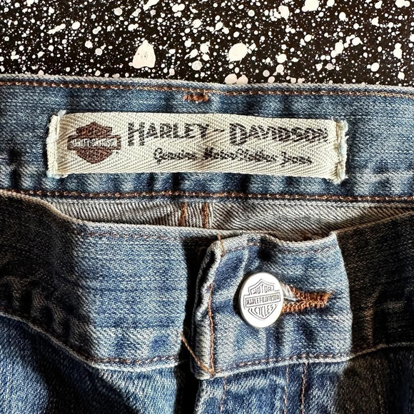 Harley-Davidson Relaxed Fit Long Jean Shorts 46X22 Big & Tall - Picture 2 of 7